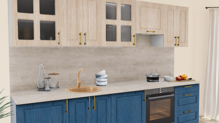 Кухня на заказ Дуб светлый - Дуб адриатика