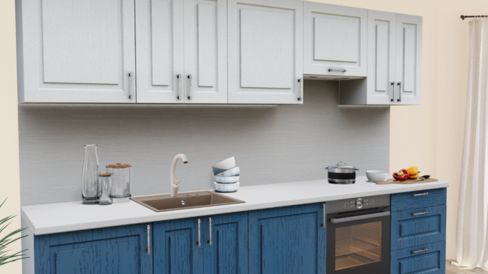 Кухня на заказ Белое дерево - Дуб адриатика