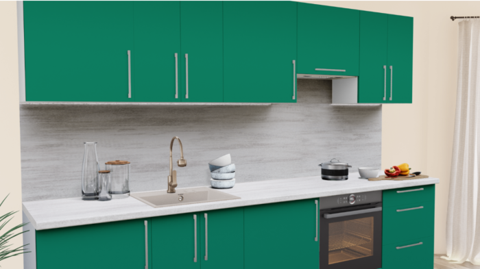 Кухня на заказ Аквамарин