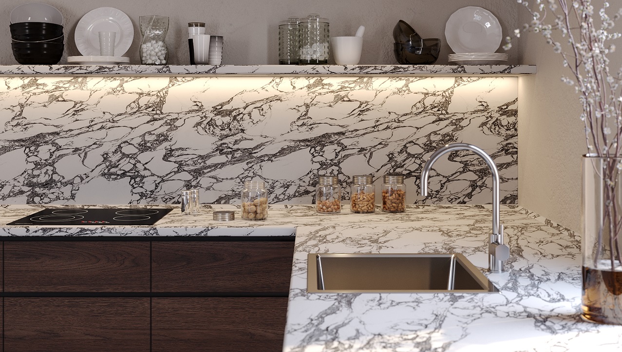 Кухня угловая Дуб Опал 1916