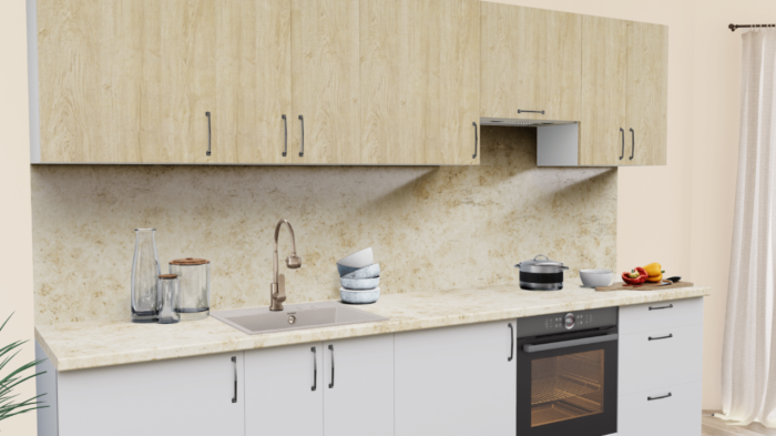 Кухня на заказ Дуб Рустик натуральный 1928