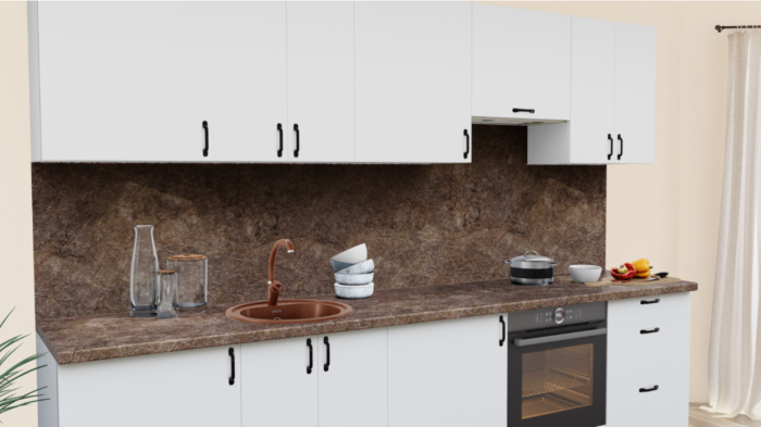 Кухня на заказ Белый софт