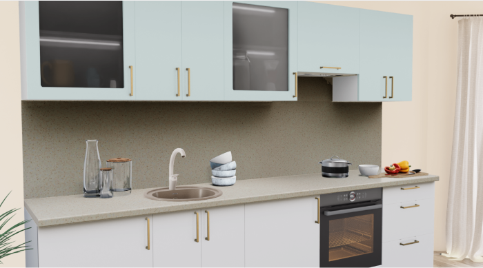 Кухня на заказ Ниагара - Супермат панакота