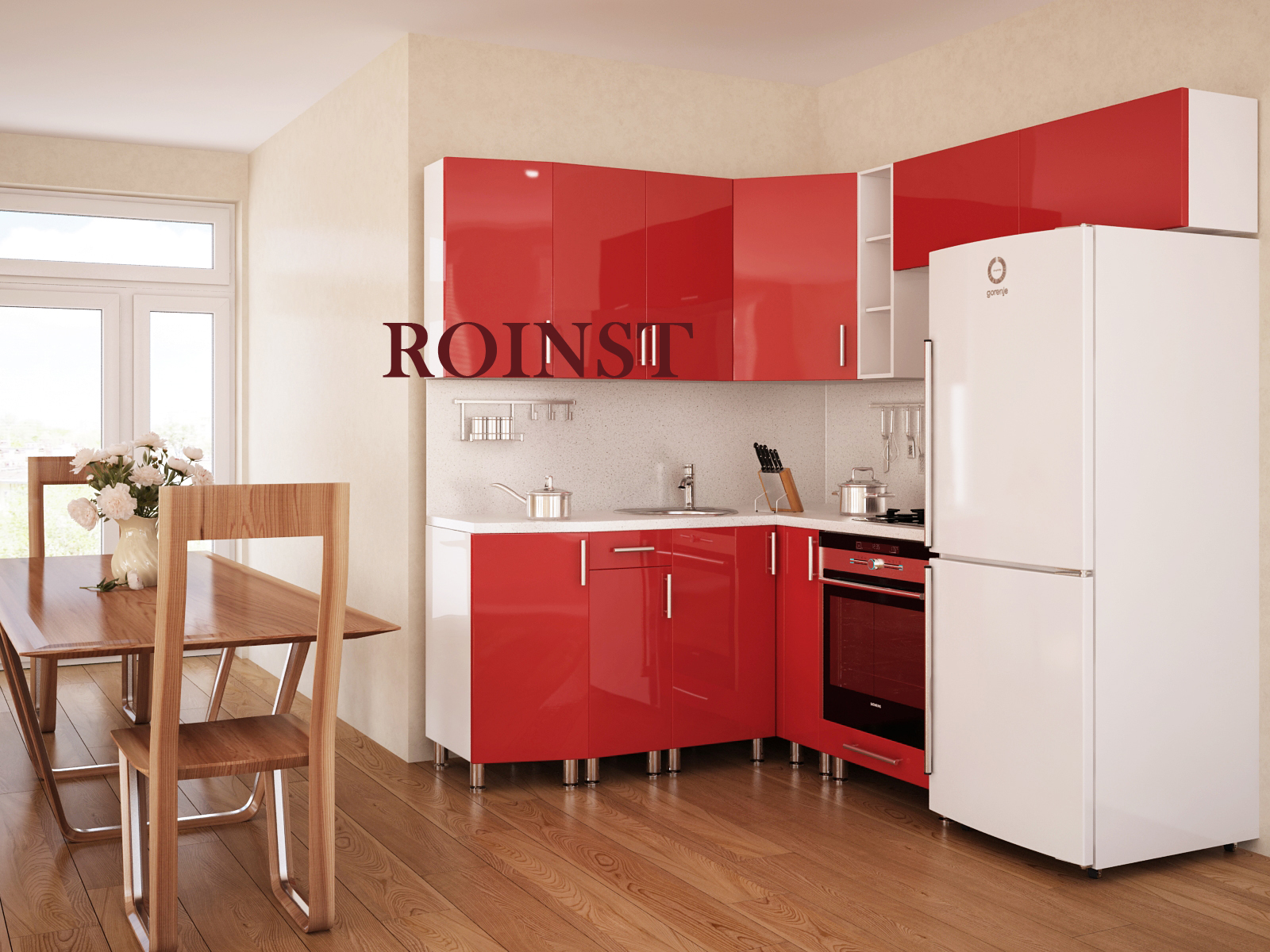 Кухни угловые на заказ МДФ Нерия