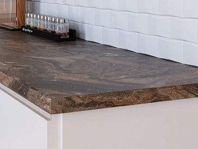 Столешница 7032/Q мрамор бергамо темный эксклюзив 3000х600х27