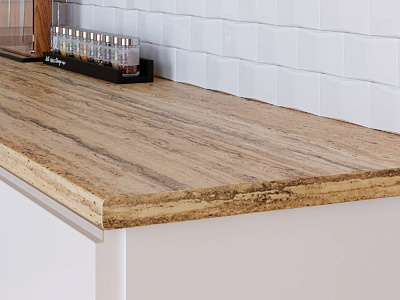 Столешница 6651/Qr травертин греческий 3000х600х27