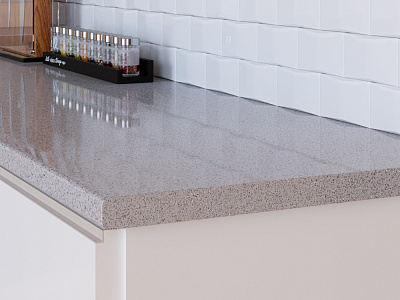 Столешница 7110/1А белый кристалл ГЛ 3000х600х27