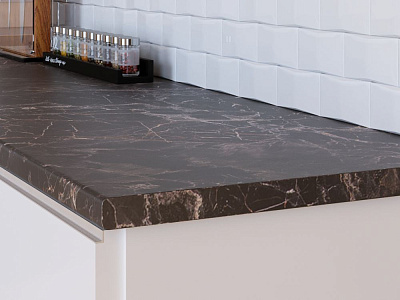 Столешница 3029/S мрамор марквина черный 3000х600х27