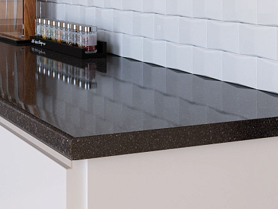 Столешница 4060/1 черное серебро ГЛ 3000х600х27